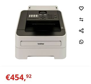 Fax laser BROTHER FAX-2840 A4 Nero, grigio