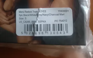 Pack de 5 calzoncillos marca Reebok.