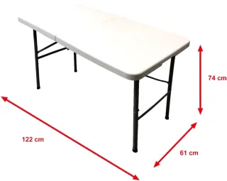 MESA PLEGABLE NUEVA Homelux 122 cm blanca