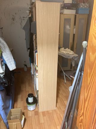 Estantería separadora 12 huecos color miel.