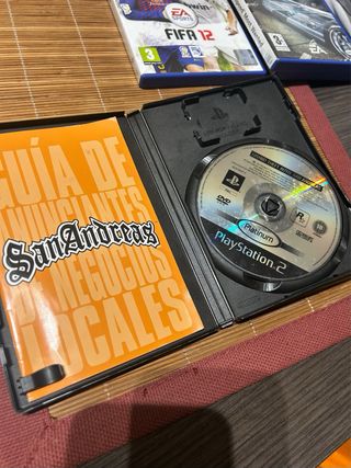 Lote 4 Juegos PS2: GTA SA, FIFA 12, NFS MW, UG