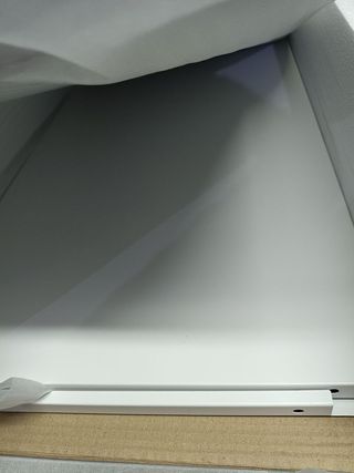 SONGMICS Armario de Almacenamiento, Aparador de Metal, Doble Puerta Magnética, Estante Ajustable, Marco de Acero, 40 x 80 x 76 cm, Beige Natural y Blanco LSC102W57