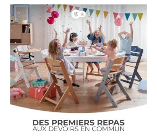 Kinderkraft Trona Bebé de Madera ENOCK, con Cojine