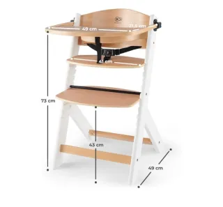 Kinderkraft Trona Bebé de Madera ENOCK, con Cojine