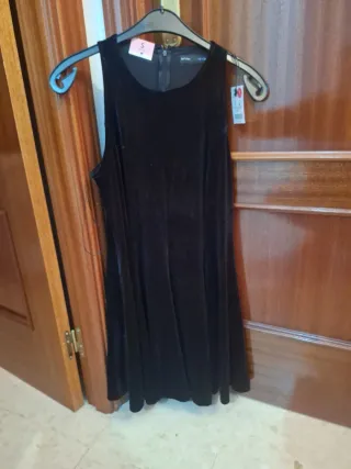 Vestido Terciopelo Negro Talla S