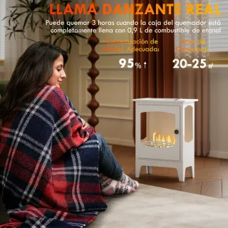 Chimenea Bioetanol 7000BTU Blanca