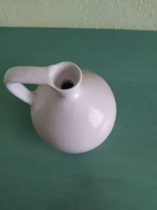 Jarrón portavelas pequeño de cerámica decorado