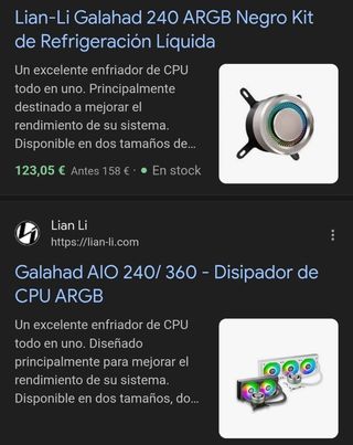 Lian Li Galahad 240 ARGB Negro Kit Refrigeración