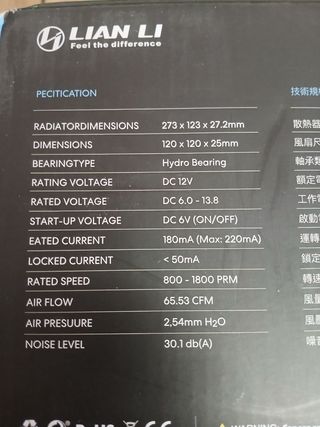 Lian Li Galahad 240 ARGB Negro Kit Refrigeración