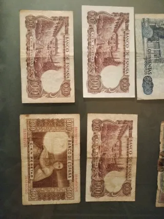 Billetes españoles antiguos