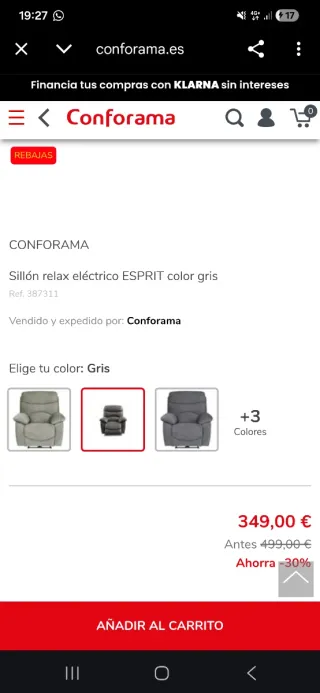 Poltrona relax Conforama SPIRIT