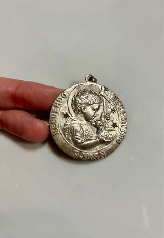 Medalla de plata antigua Unica
