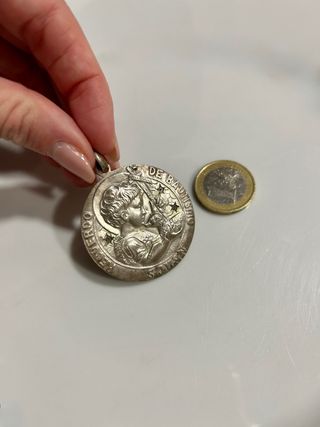 Medalla de plata antigua Unica