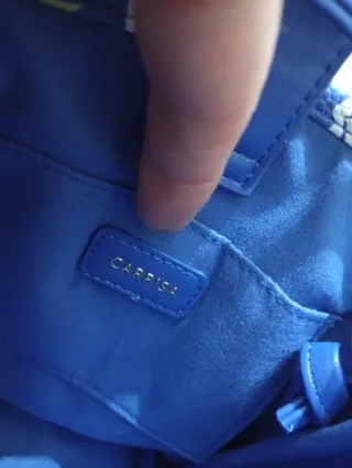 Borsello a tracolla Carpisa fiori blu bianco