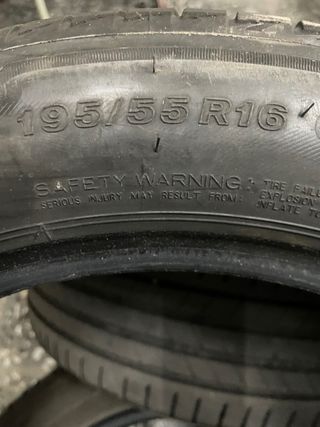 4 Neumáticos Bridgestone 195/55/16  son cuatro