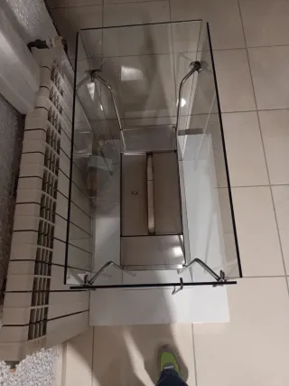 Estufa de bioetanol cristal y metal