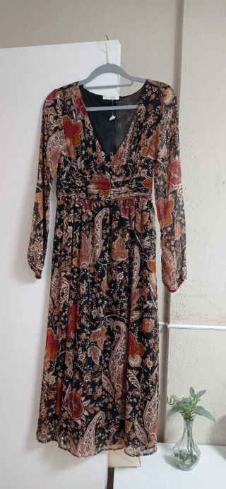 Vestido Springfield Midi Estampado Talla 36