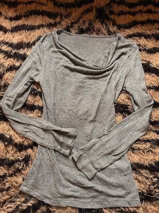 Maglia argento glitterato.Made in Italy.Taglia M