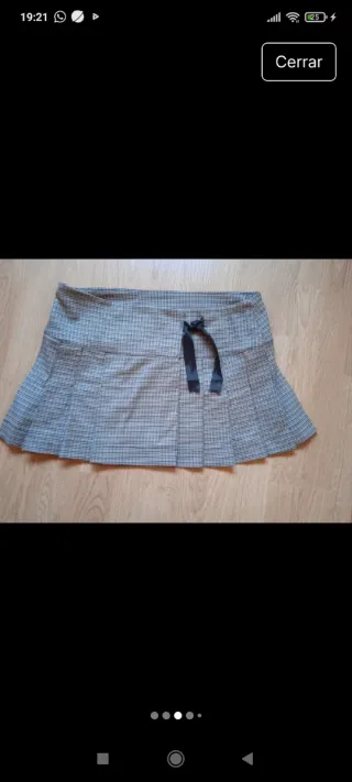 Minifalda de cuadros talla L