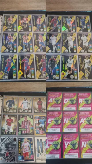 Archivador de diferentes cromos de futbol