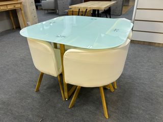 Mesa comedor cristal 4 sillas ¡PAGO A LA ENTREGA!