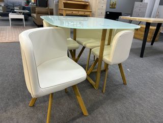 Mesa comedor cristal 4 sillas ¡PAGO A LA ENTREGA!