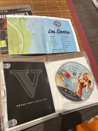 Lote 4 Juegos PS3: Minecraft, GTA V, CoD, The Last