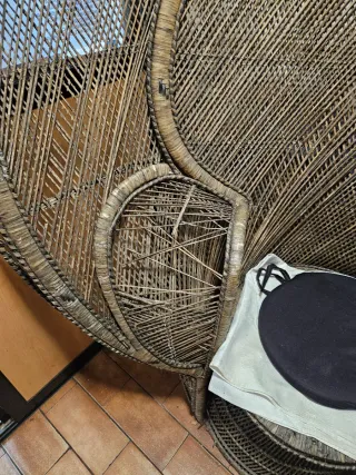 Sillón Emmanuel de mimbre para reparar