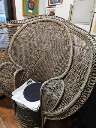 Sillón Emmanuel de mimbre para reparar