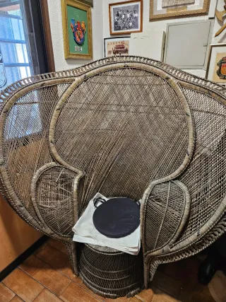 Sillón Emmanuel de mimbre para reparar