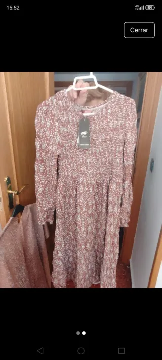 Vestido largo estampado floral Talla L