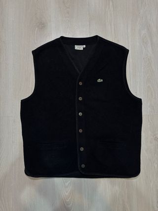 Chaleco Lacoste Vintage Botones 90s azul marino