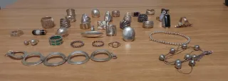 Lote de Anillos y Pulseras de Plata