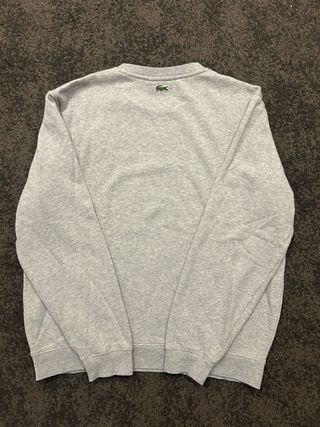 Sudadera Lacoste Logo Craquelado Gris – Talla L