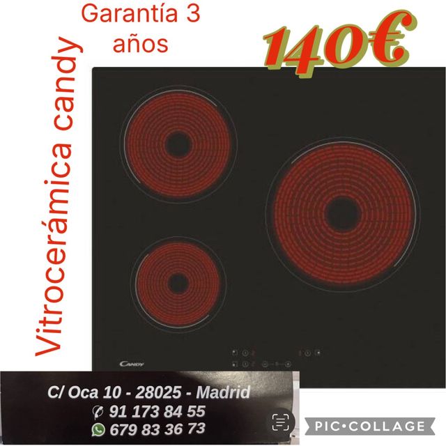 Vitrocerámica Candy 140€ Garantía 3 años