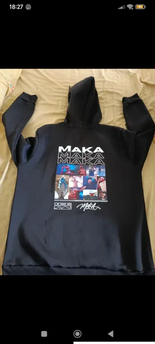 Sudadera Maka Negra Mujer