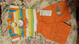 Completo maglietta e pantaloncini bimbo 3 mesi