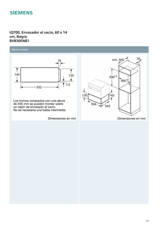Envasador al vacio SIEMENS ES BV830ENB1