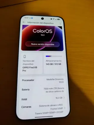 Oppo X9 Pro 512GB Argento