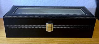 Estuche para 6 relojes negro