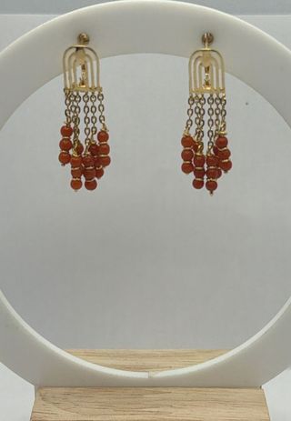 Pendientes Oro 18k Coral