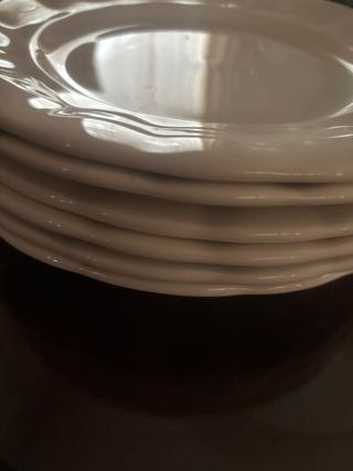 6 Platos Llanos La Cartuja de Sevilla Blancos