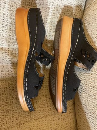 Sandalias Zuecos Verano Mujer Negras