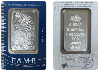 2 MONEDAS DE PLATA P.S, 1 ONZA TROY 62,2g