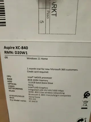 Acer Aspire XC-840 Computer Desktop