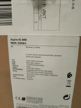 Acer Aspire XC-840 Computer Desktop