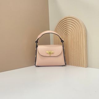 Mini bolso cuero mujer abeja dorada 0606