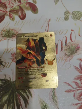 Carta Pokémon Zamazenta V Metálica Dorada
