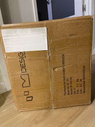 2x Gambe Tavolo Acciaio Nero 40x43cm