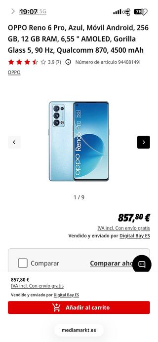 OPPO Reno6 Pro 5G 256GB